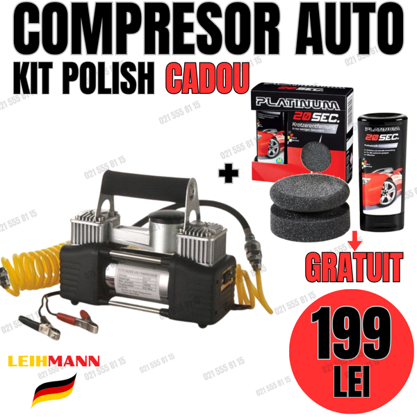 COMPRESOR DE AER PROFESIONAL PRESIUNE 7 BARI + KIT POLISH GRATUIT