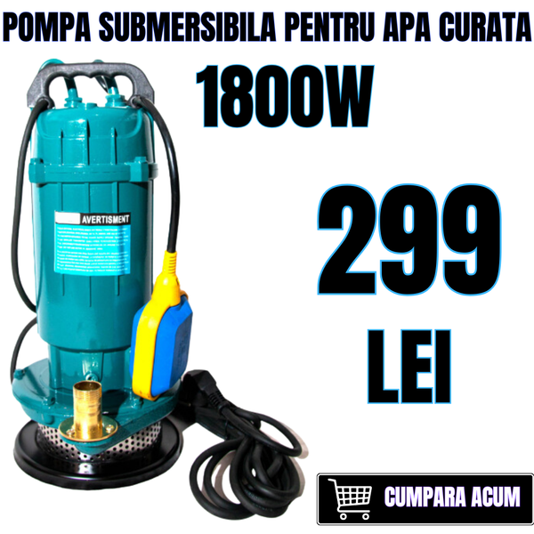 Pompa submersibila pentru apa curata cu plutitor Puteri diferite