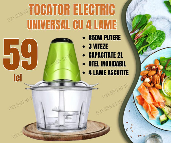 Tocator Electric Universal Capacitate 2L, 850W