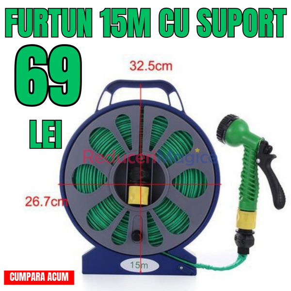 Furtun 15M cu suport