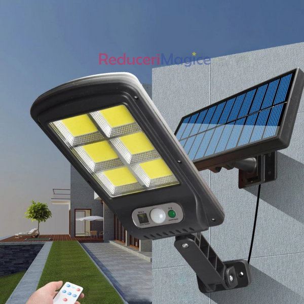 Lampa solara LED cu senzor de miscare si unghi de inductie 120 grade